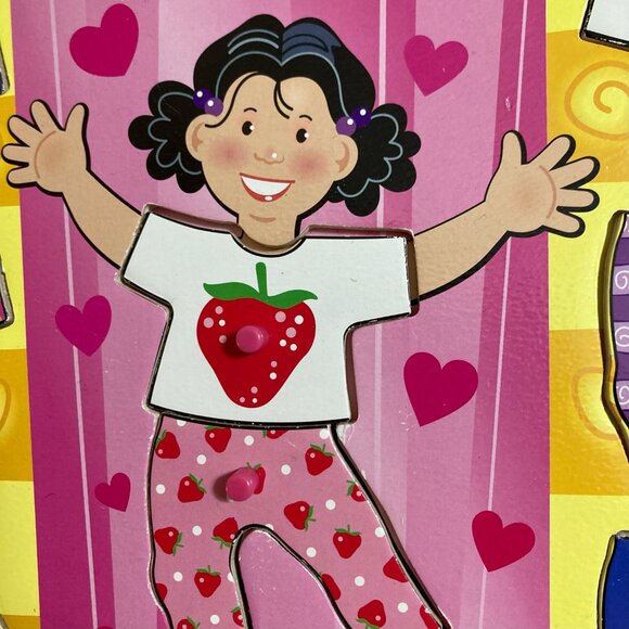 Melissa & Doug Girl Dress-Up Mix 'n Match Wooden Peg Puzzle MUST BE BUNDLED - Picture 2 of 6